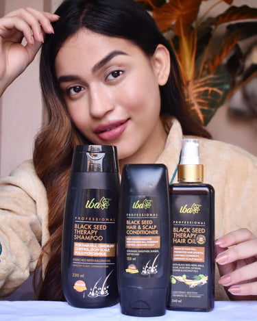 Iba Professional Black Seed Hair Scalp Conditioner | Kalonji Extract For Hair Fall Dandruff Itchy Scalp | For All Hair types | No Sulfate No Paraben | Halal Certified & Vegan - 125 ml